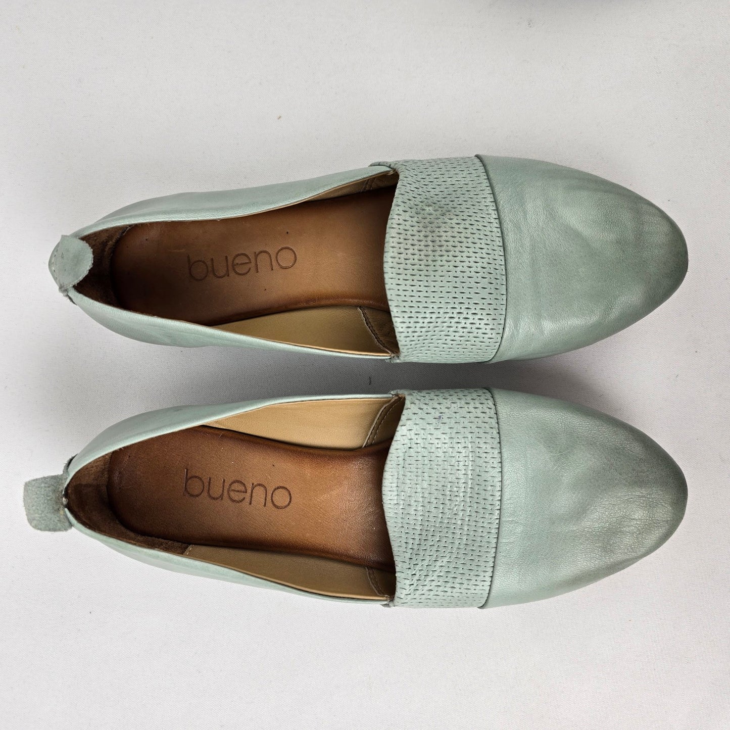 Bueno Grey Leather Ballet Flats Size 8.5