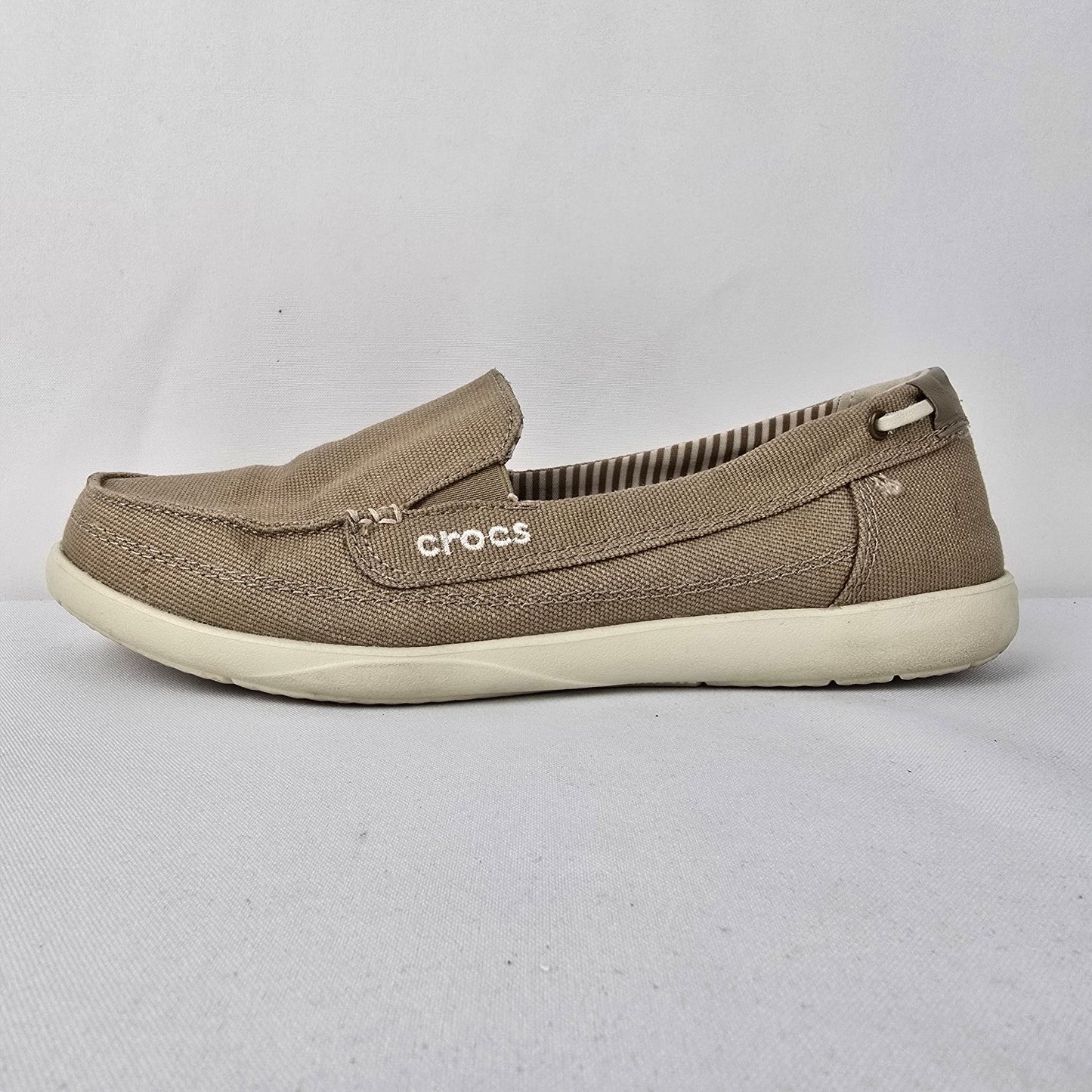 Crocs Walu Canvas Loafer Slip on Shoes Size 8