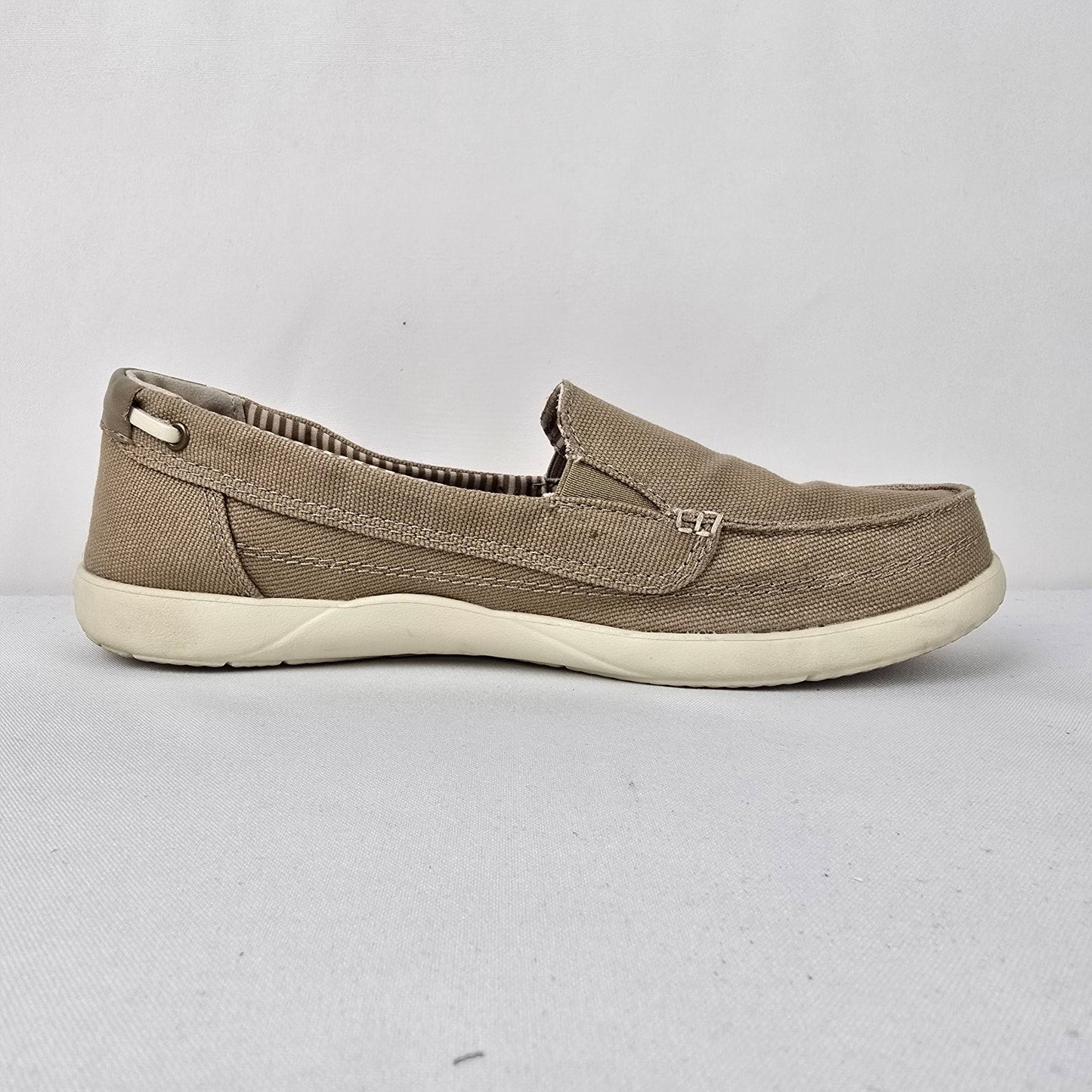Crocs Walu Canvas Loafer Slip on Shoes Size 8