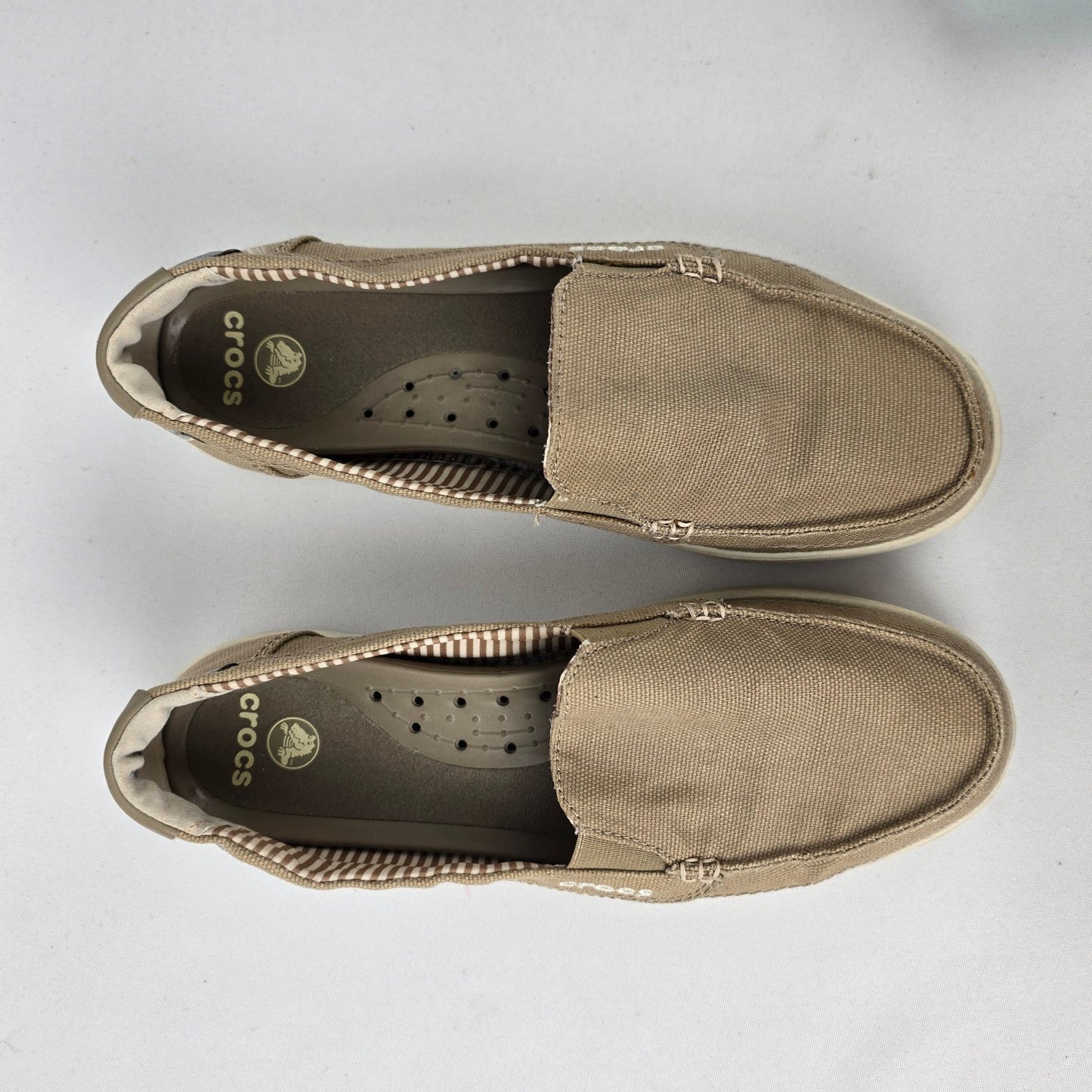 Crocs Walu Canvas Loafer Slip on Shoes Size 8