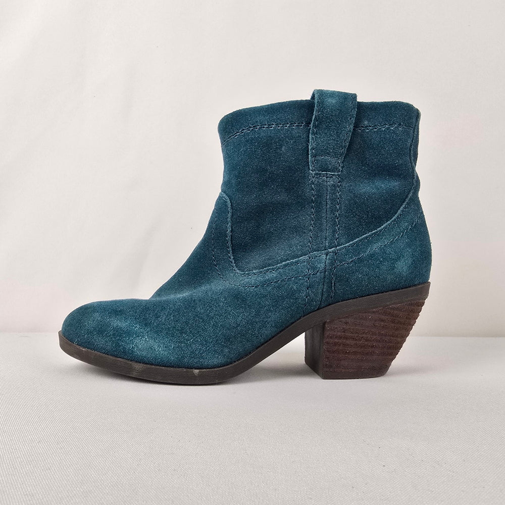 Call it Spring Blue Heeled Boots Size 7.5