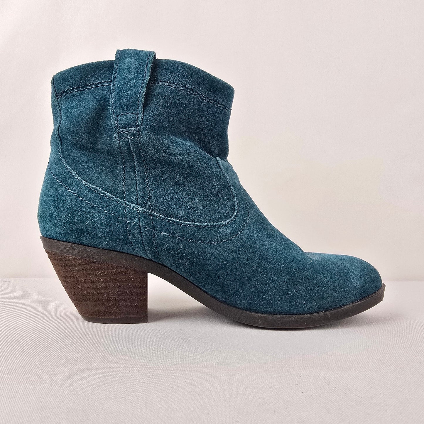 Call it Spring Blue Heeled Boots Size 7.5