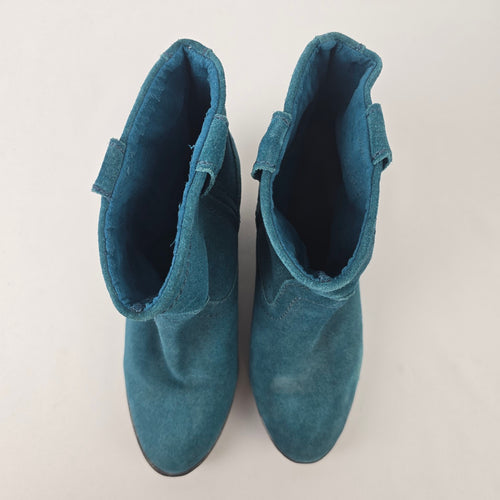 Call it Spring Blue Heeled Boots Size 7.5