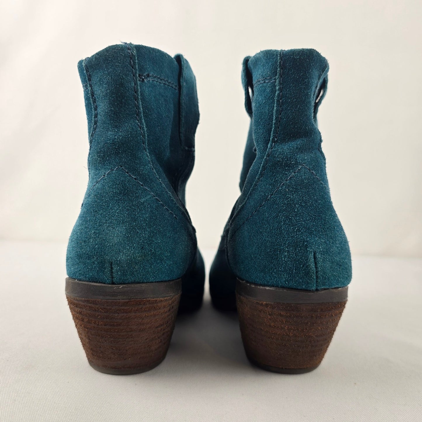 Call it Spring Blue Heeled Boots Size 7.5