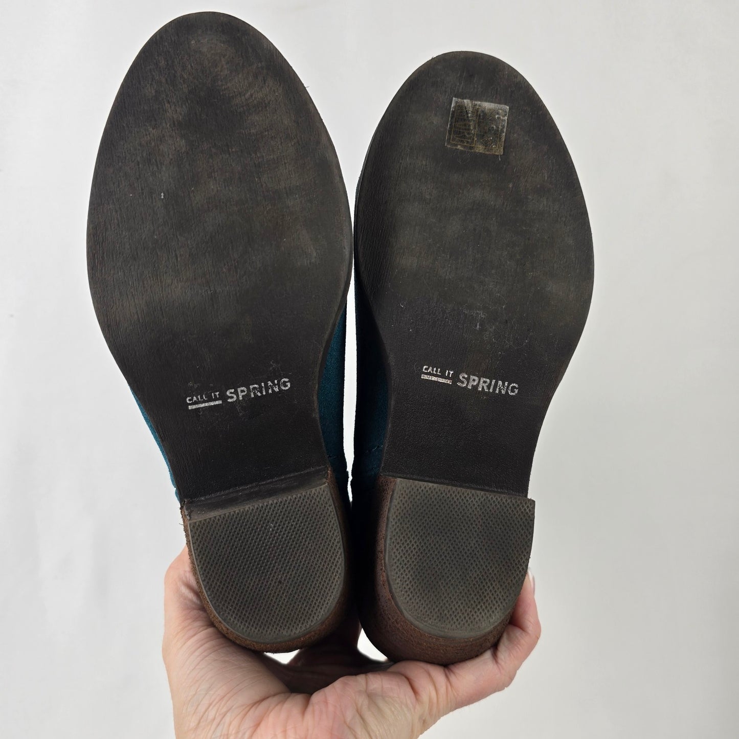 Call it Spring Blue Heeled Boots Size 7.5