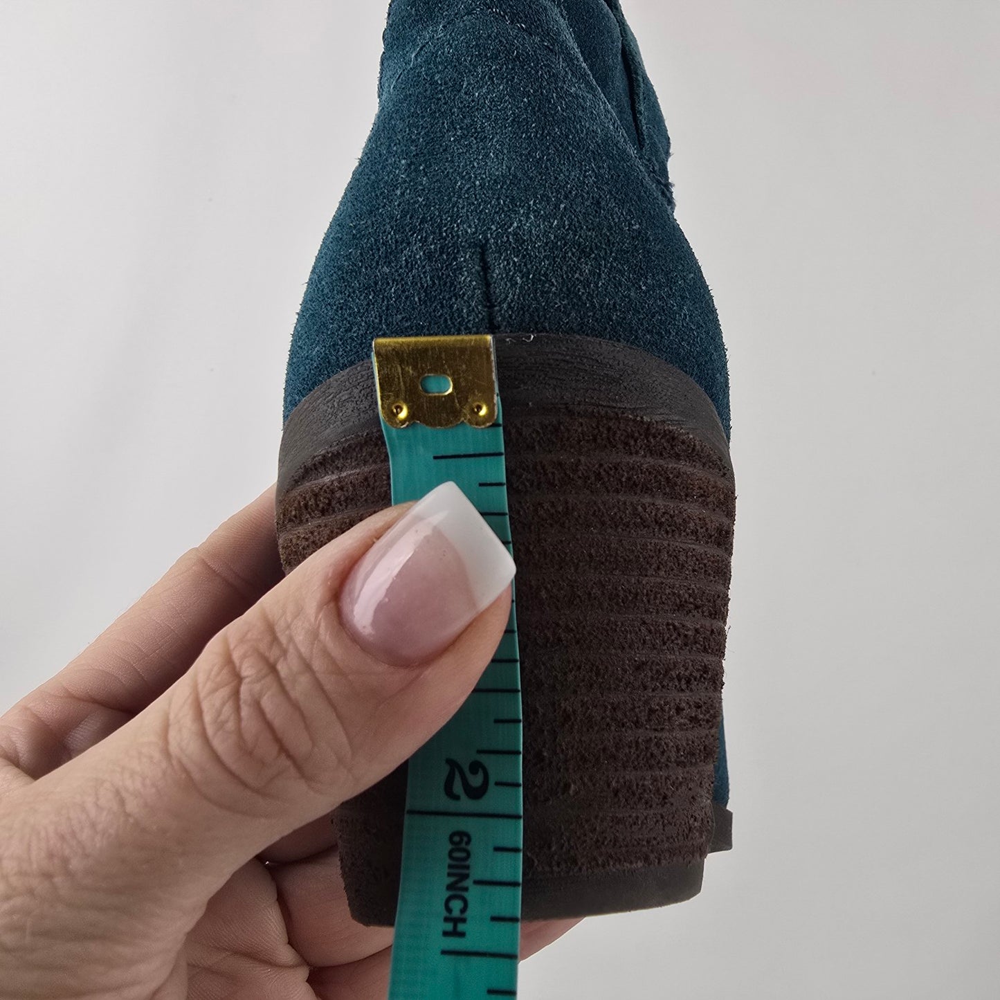 Call it Spring Blue Heeled Boots Size 7.5