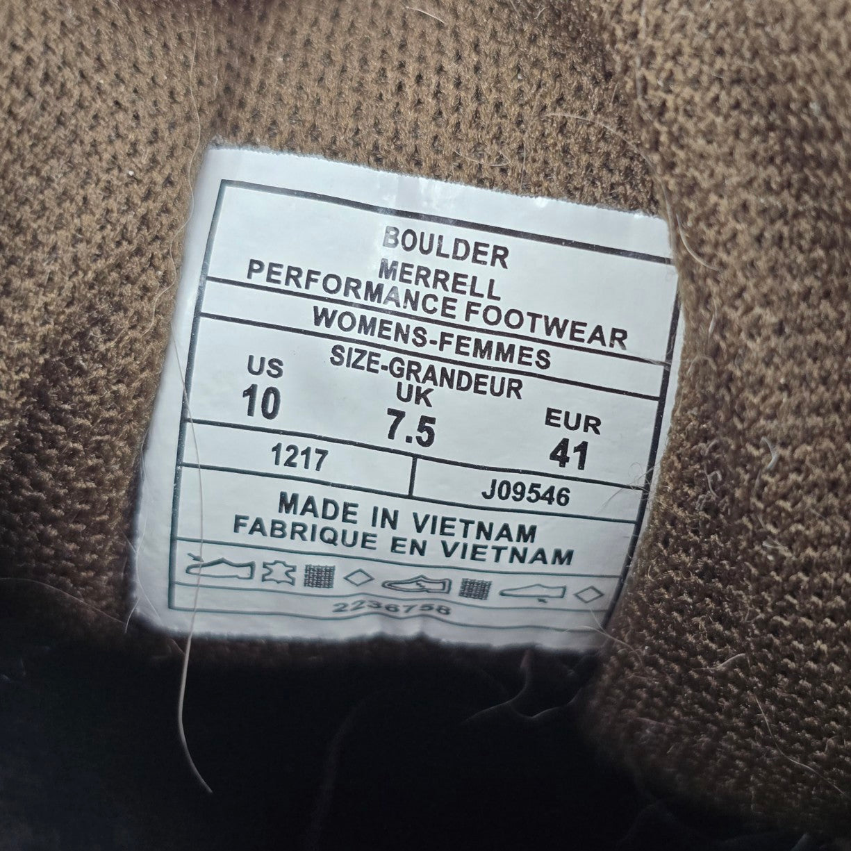 Merrell  Frost Grey Outmost Vent Hiking Shoe Size 10