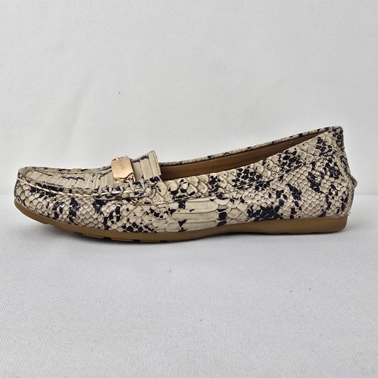 Coach Snakeskin Print Loafers Size 5