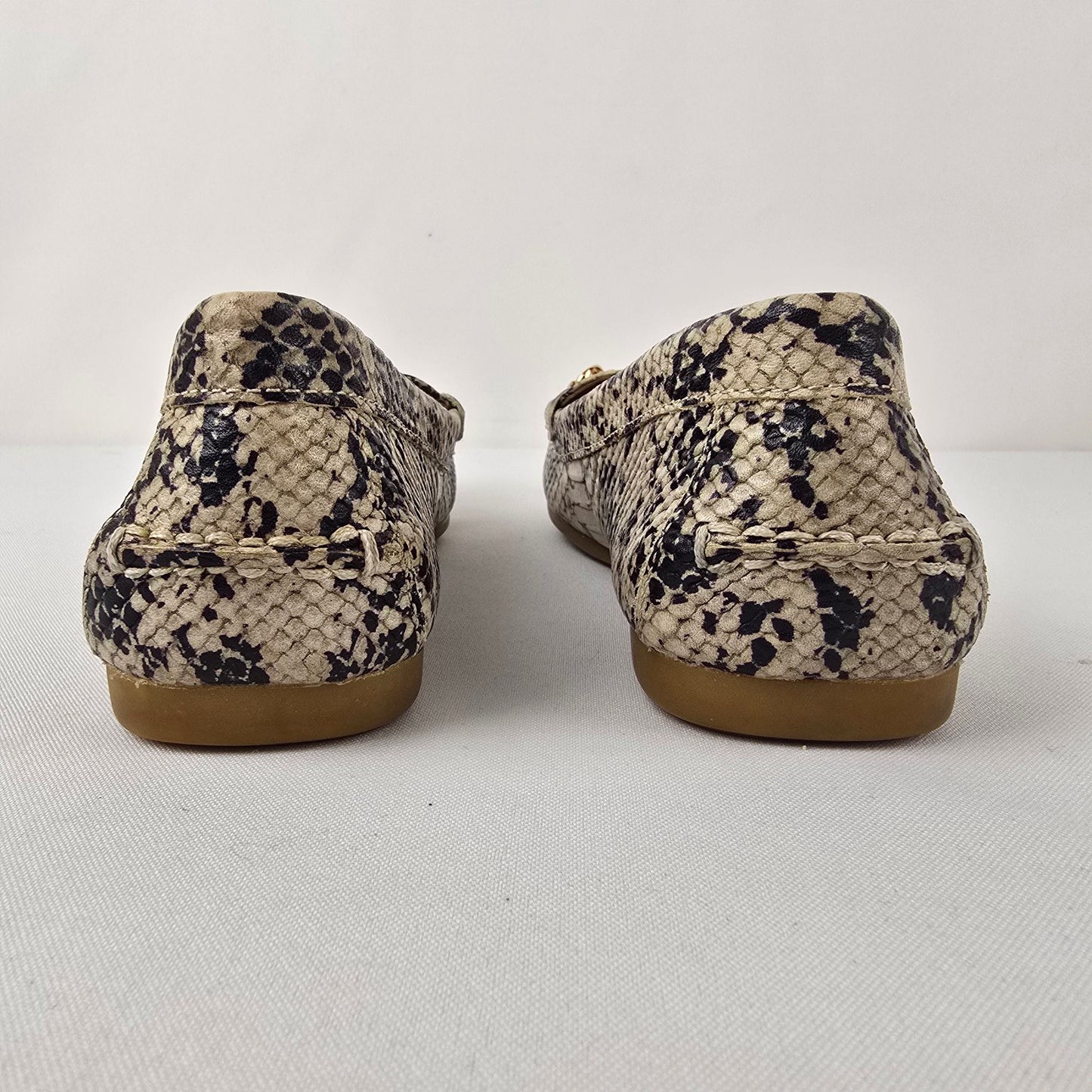 Coach Snakeskin Print Loafers Size 5