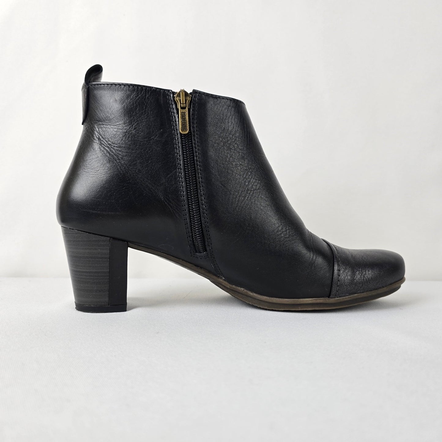 Pikolinos Black Leather Booties Size 10