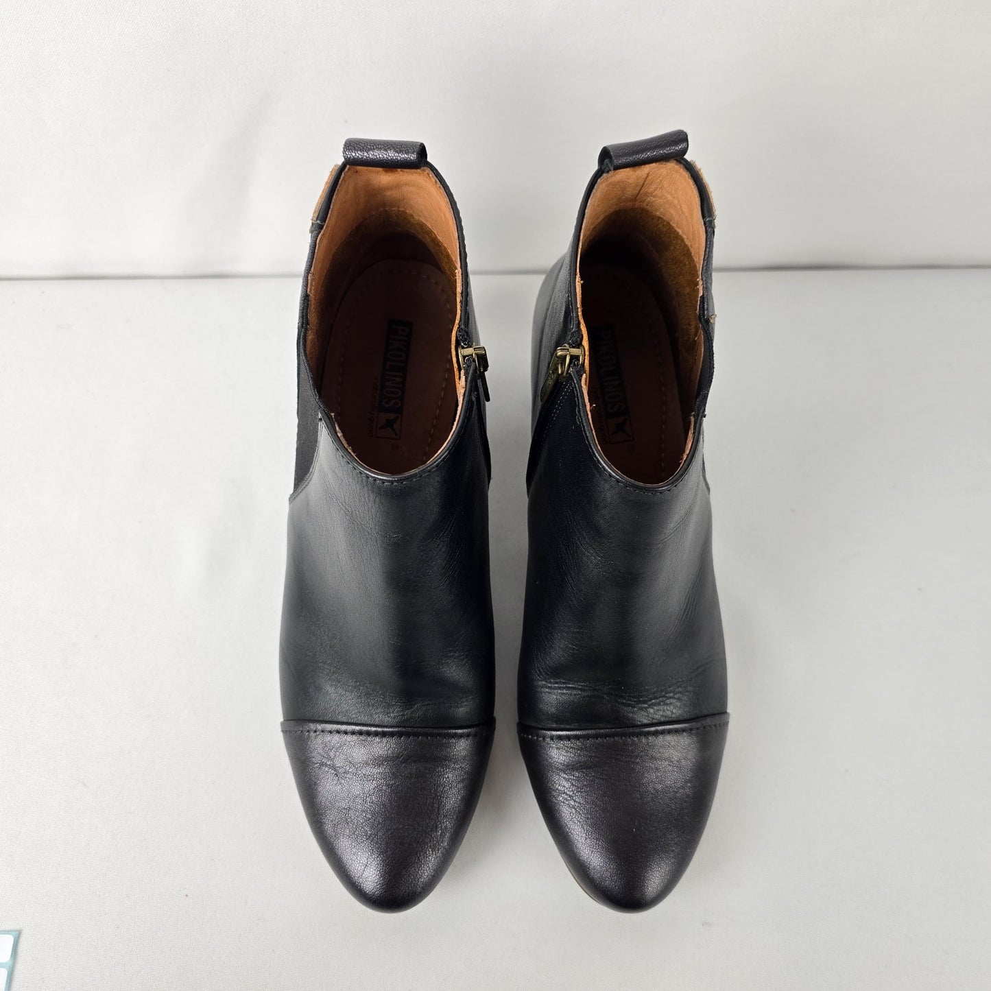 Pikolinos Black Leather Booties Size 10