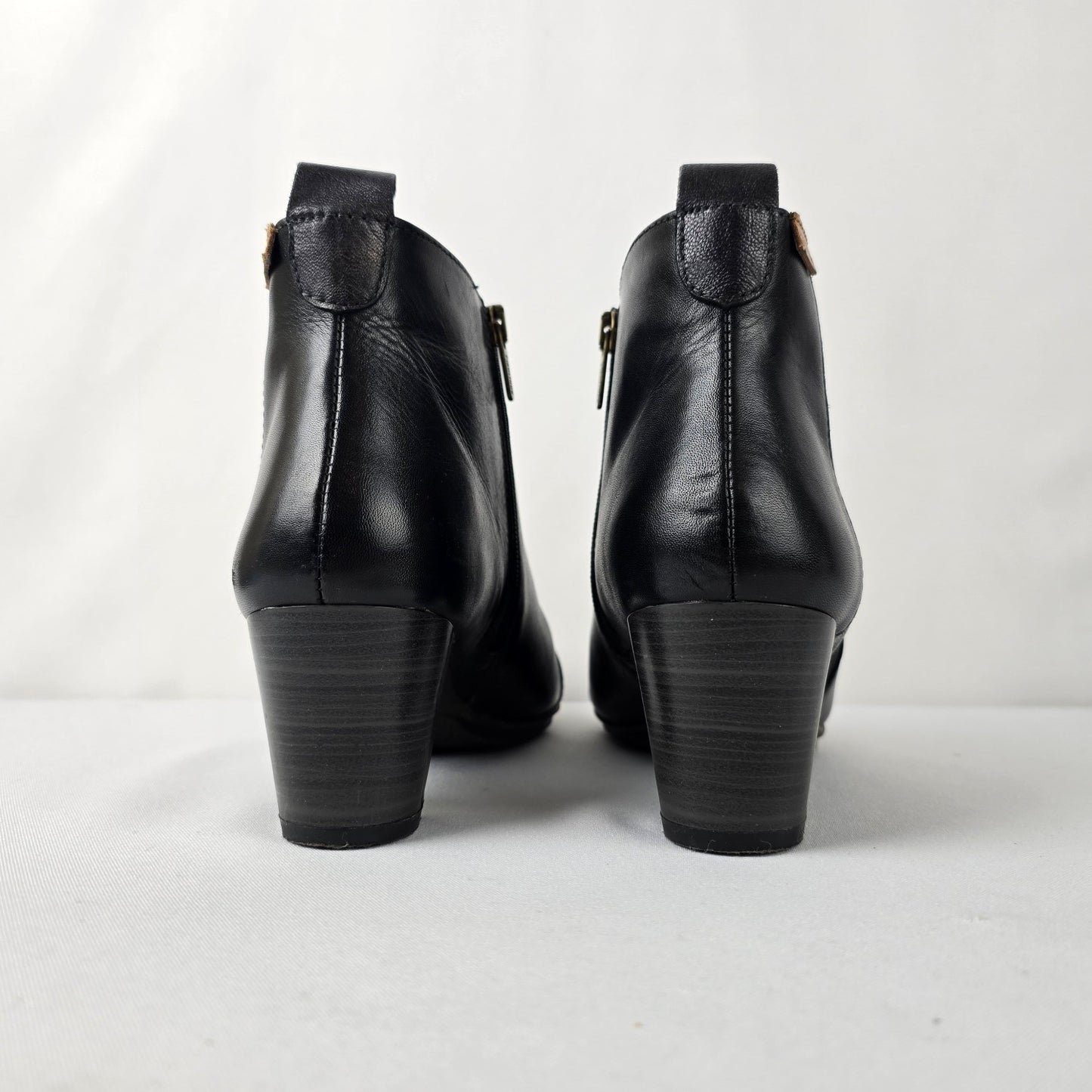 Pikolinos Black Leather Booties Size 10