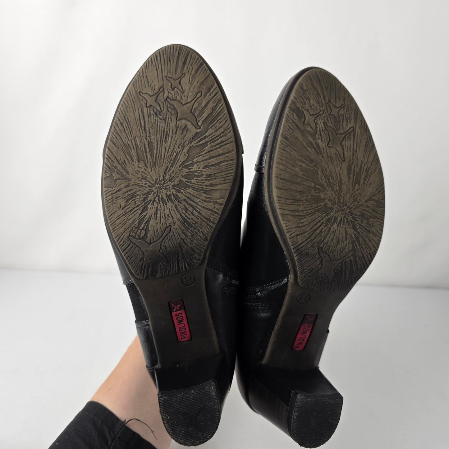 Pikolinos Black Leather Booties Size 10