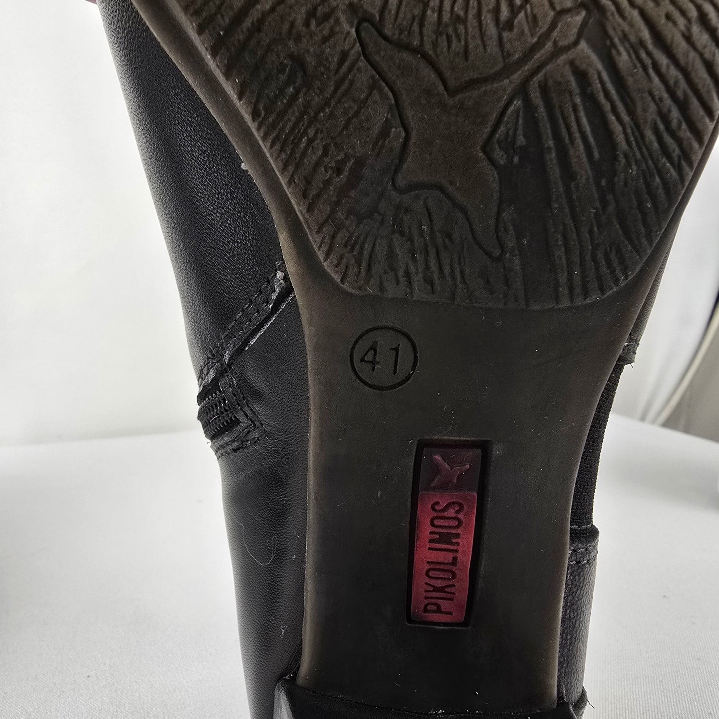 Pikolinos Black Leather Booties Size 10