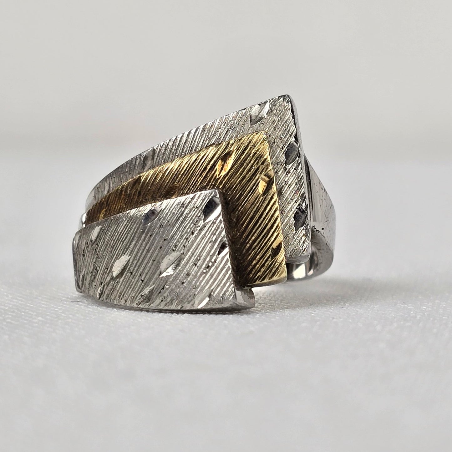 Vintage 925 1/5 10k Gold Ring Size 6.5