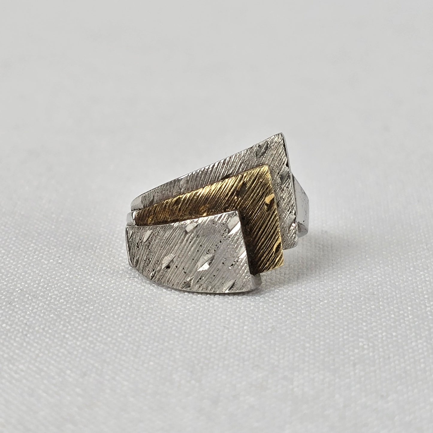 Vintage 925 1/5 10k Gold Ring Size 6.5