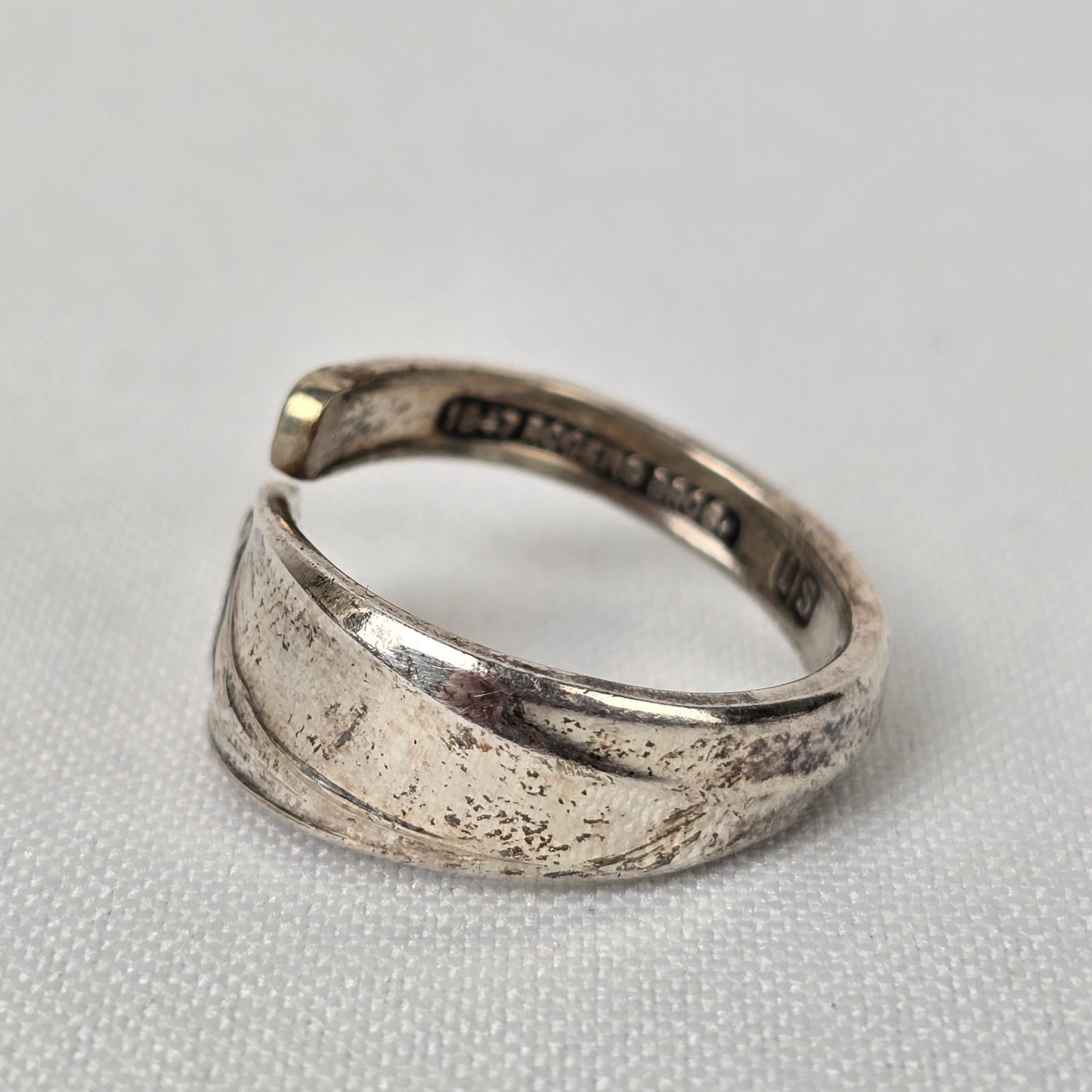 Silverware Floral Ring Size 10 Adjustable