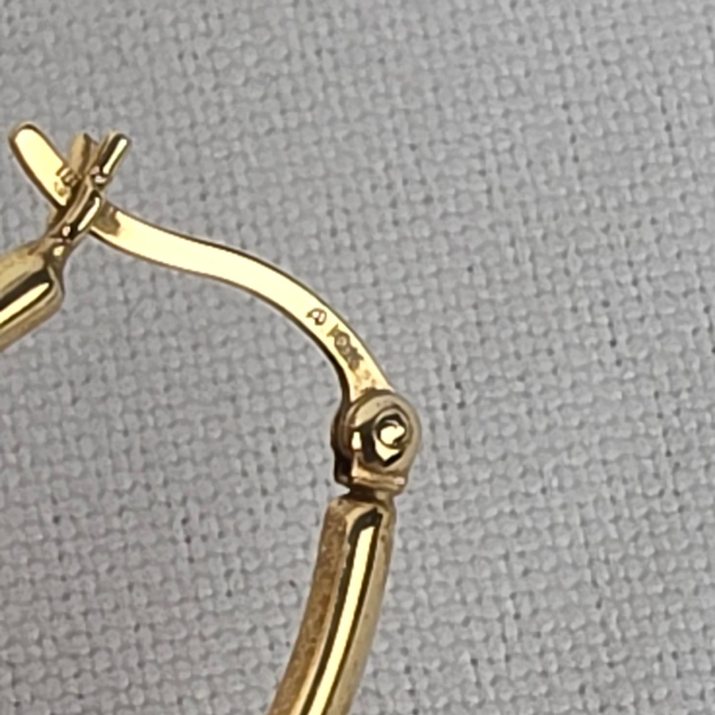 10K Gold Drop Hoop Earrings