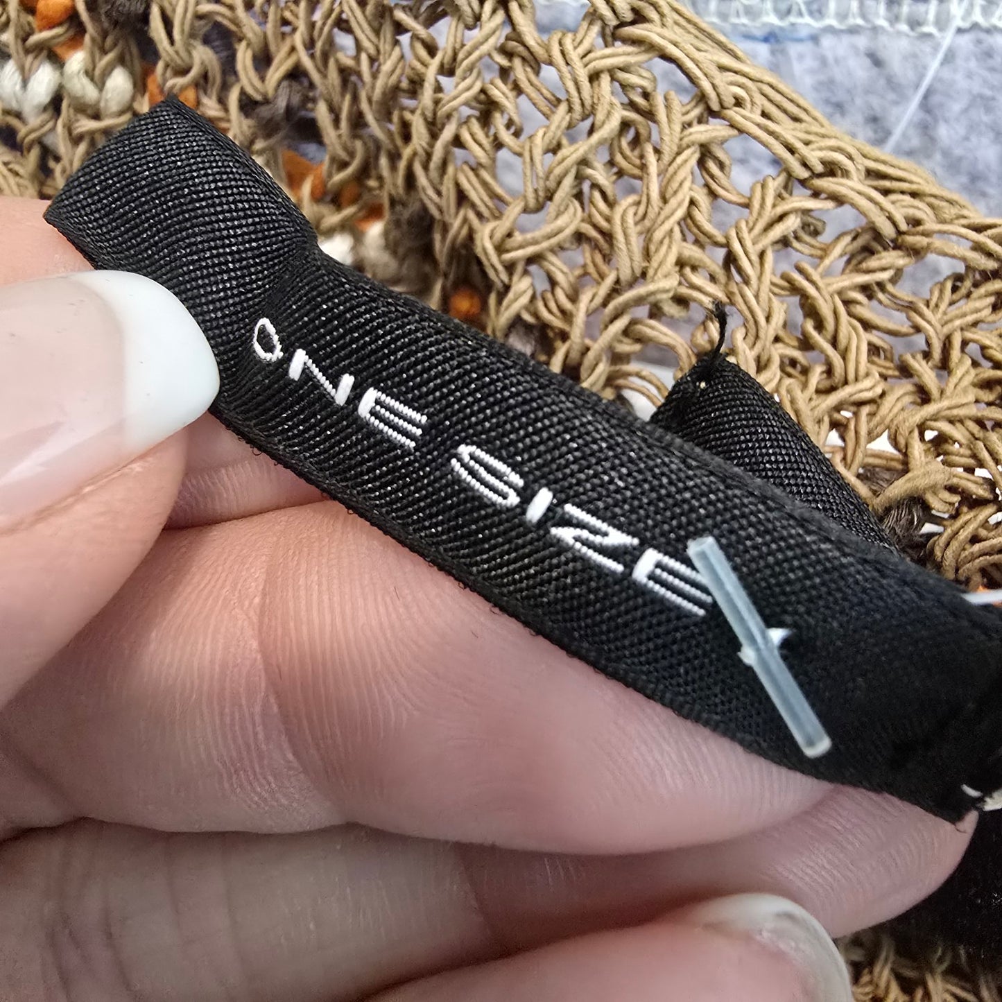 Sarah Pacini Orange & Brown Linen Cropped Knit Top One Size