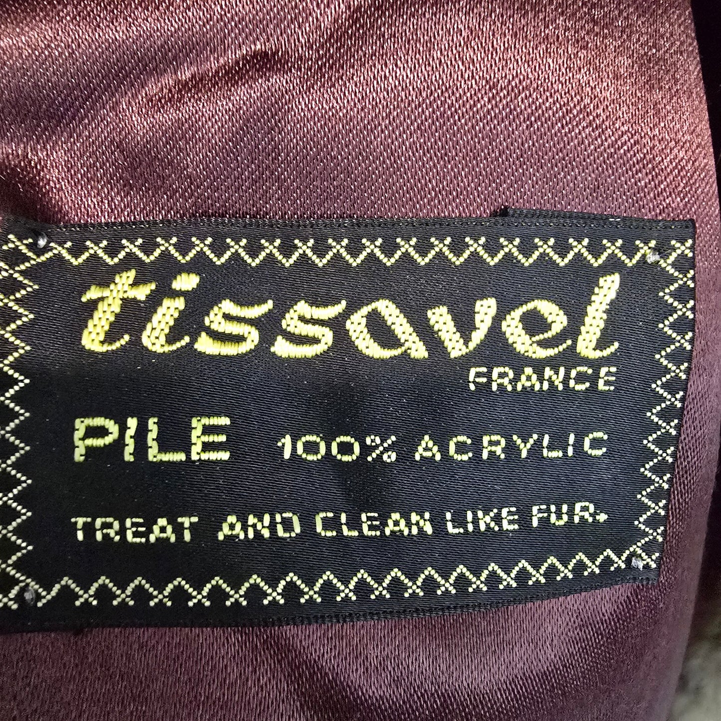 Vintage Tissavel France Faux Fur Coat Size M/L