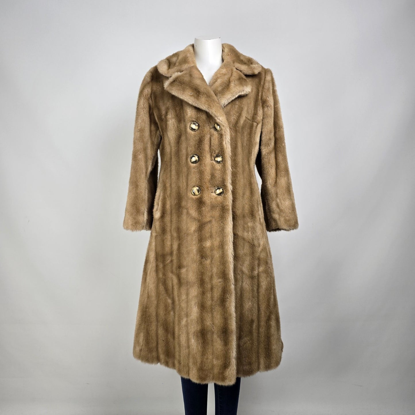 Vintage Tissavel France Faux Fur Coat Size M/L