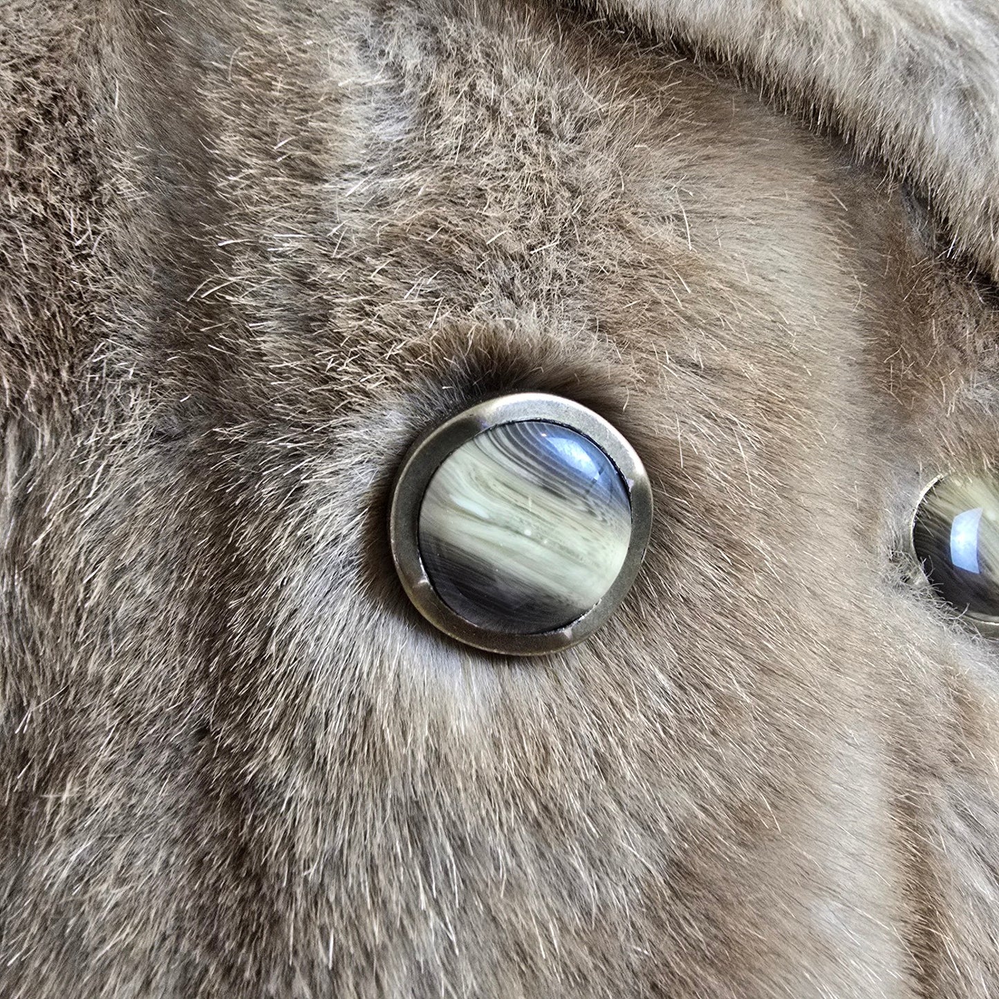 Vintage Tissavel France Faux Fur Coat Size M/L