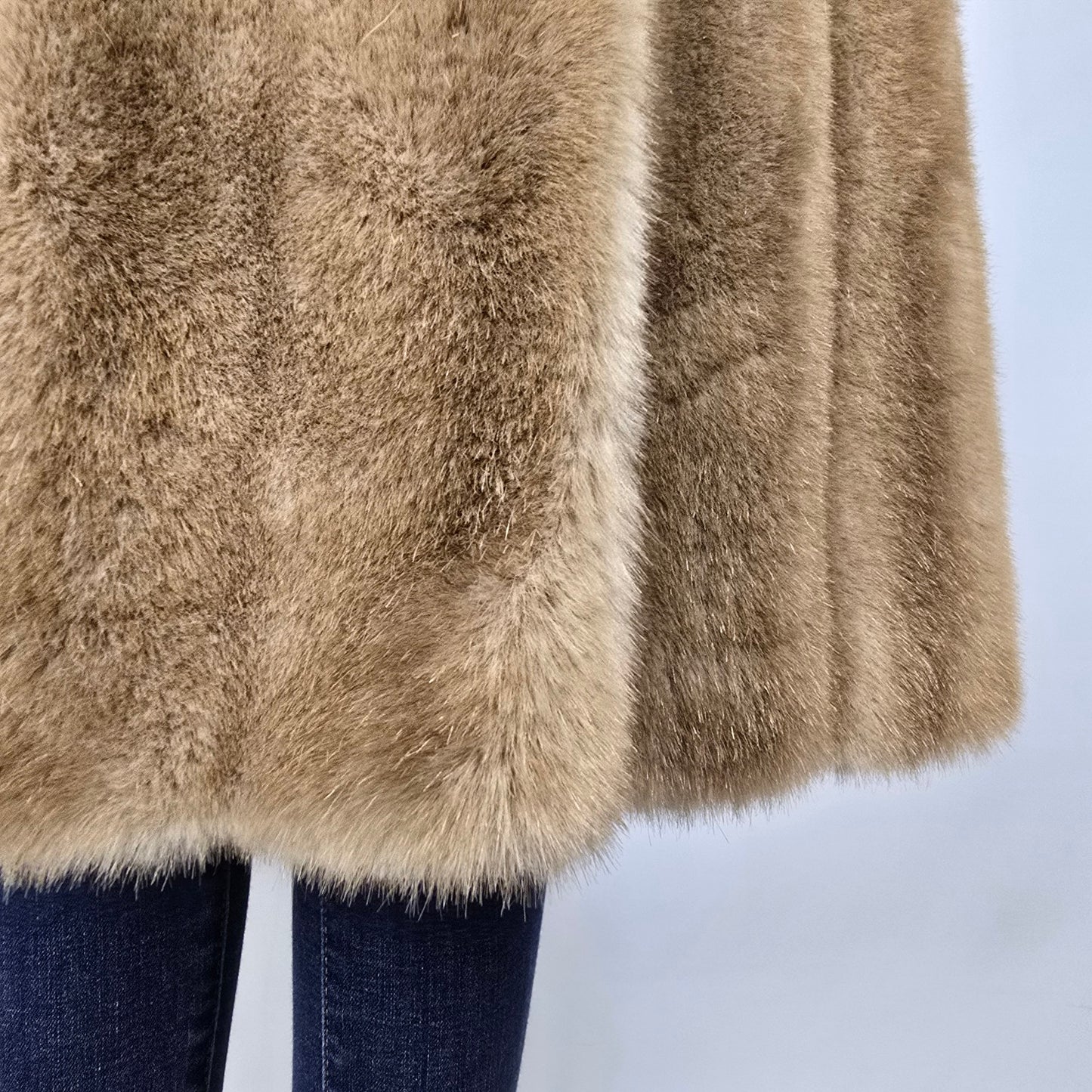 Vintage Tissavel France Faux Fur Coat Size M/L