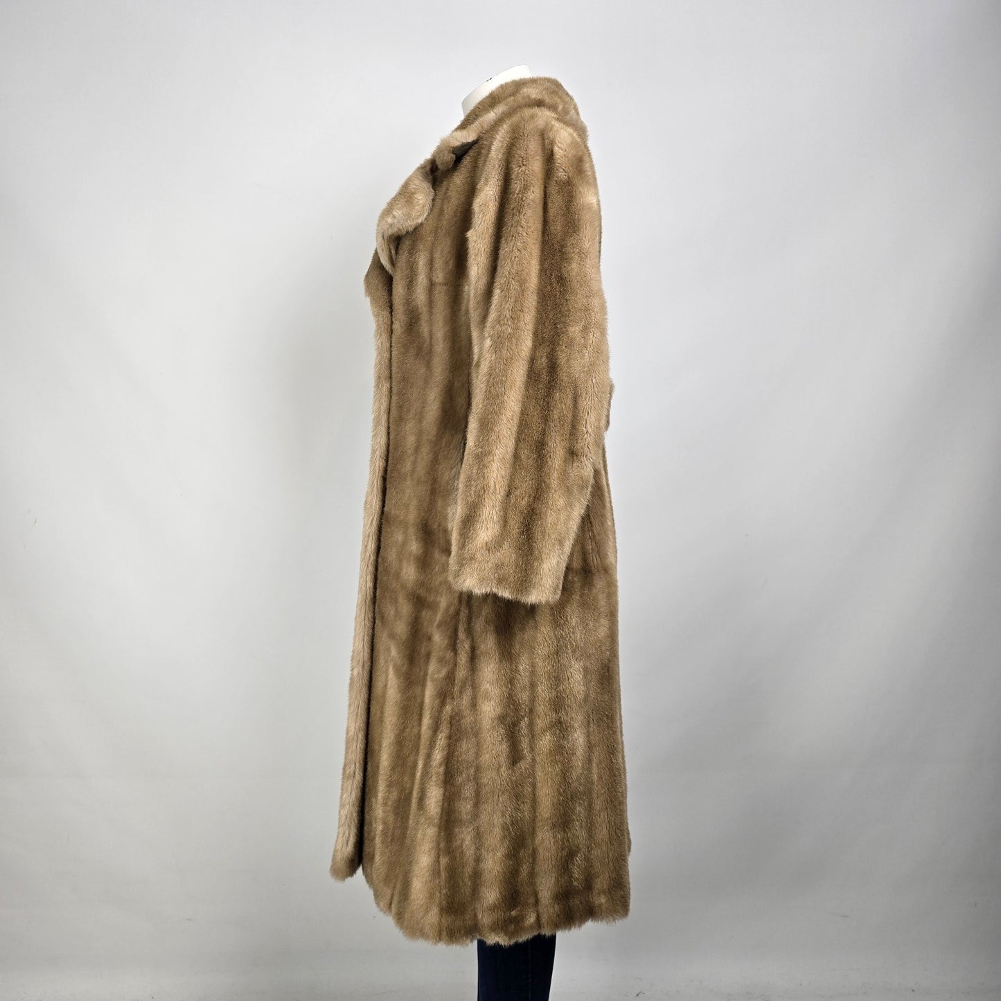 Vintage Tissavel France Faux Fur Coat Size M/L