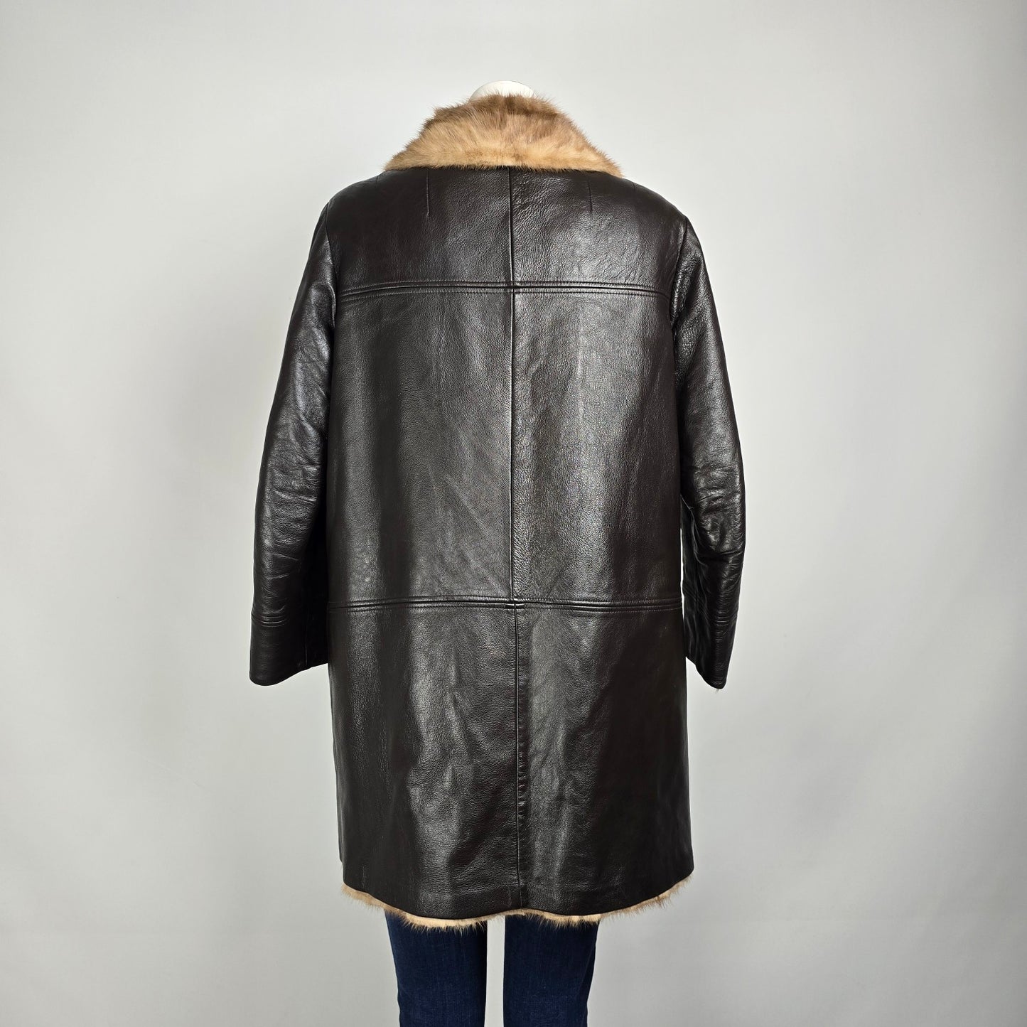Vintage Leather & Mink Reversible Jacket M/L