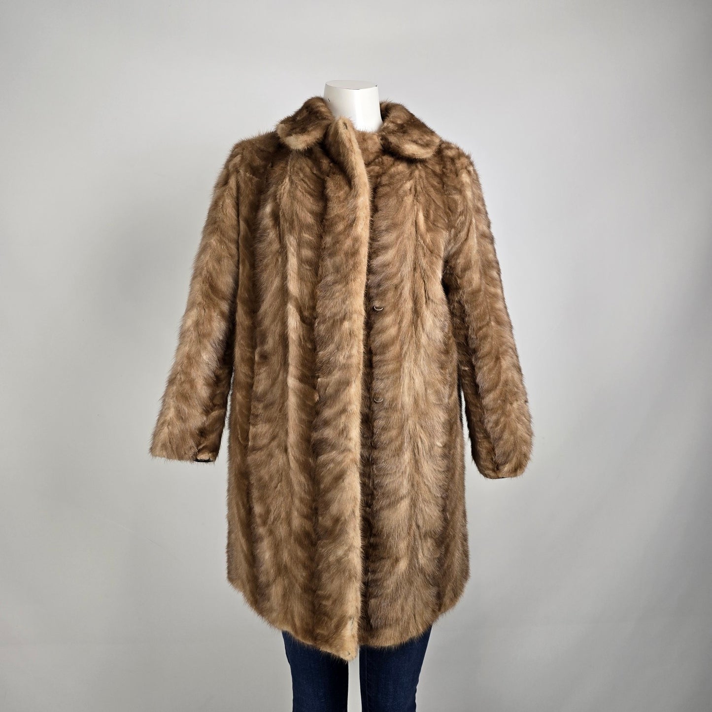 Vintage Leather & Mink Reversible Jacket M/L