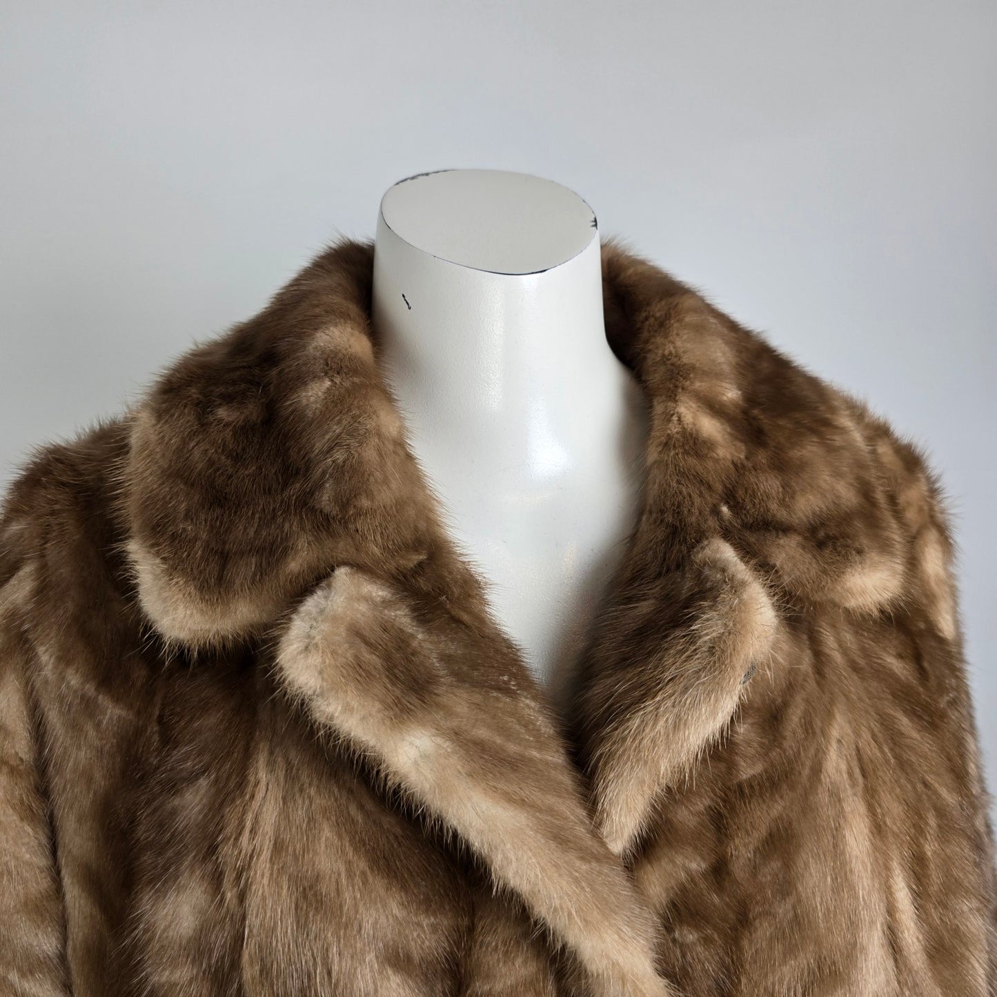 Vintage Leather & Mink Reversible Jacket M/L