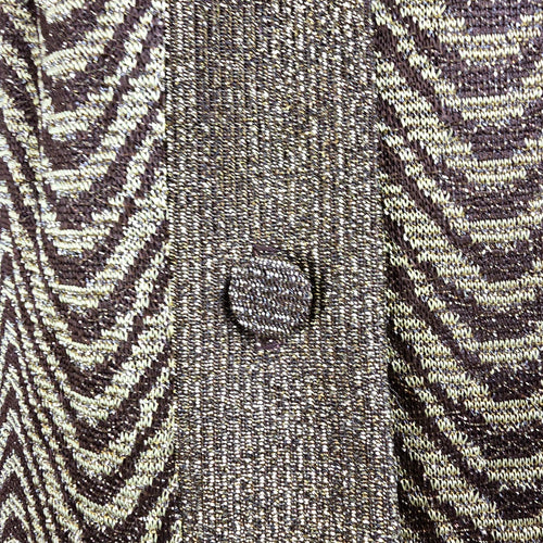 Vintage Gold & Brown Metallic Button Up Cardigan Size S