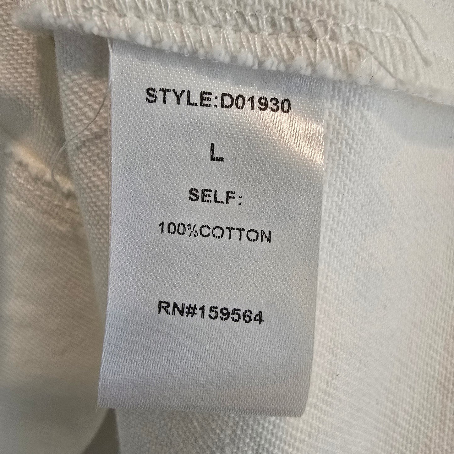 Bluivy White Cotton Denim Long Button Up Vest Dress Size L