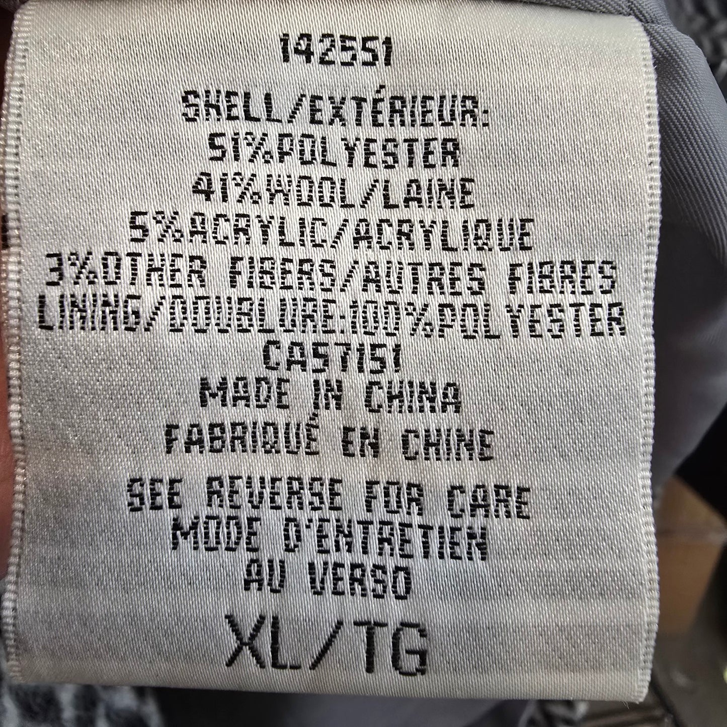 Kenneth Cole Grey Wool Pea Coat Size XL