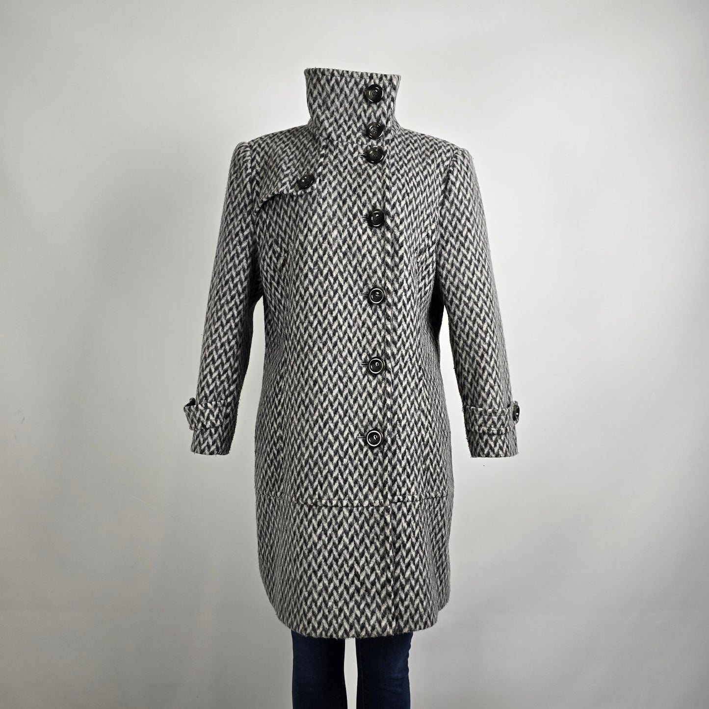 Kenneth Cole Grey Wool Pea Coat Size XL