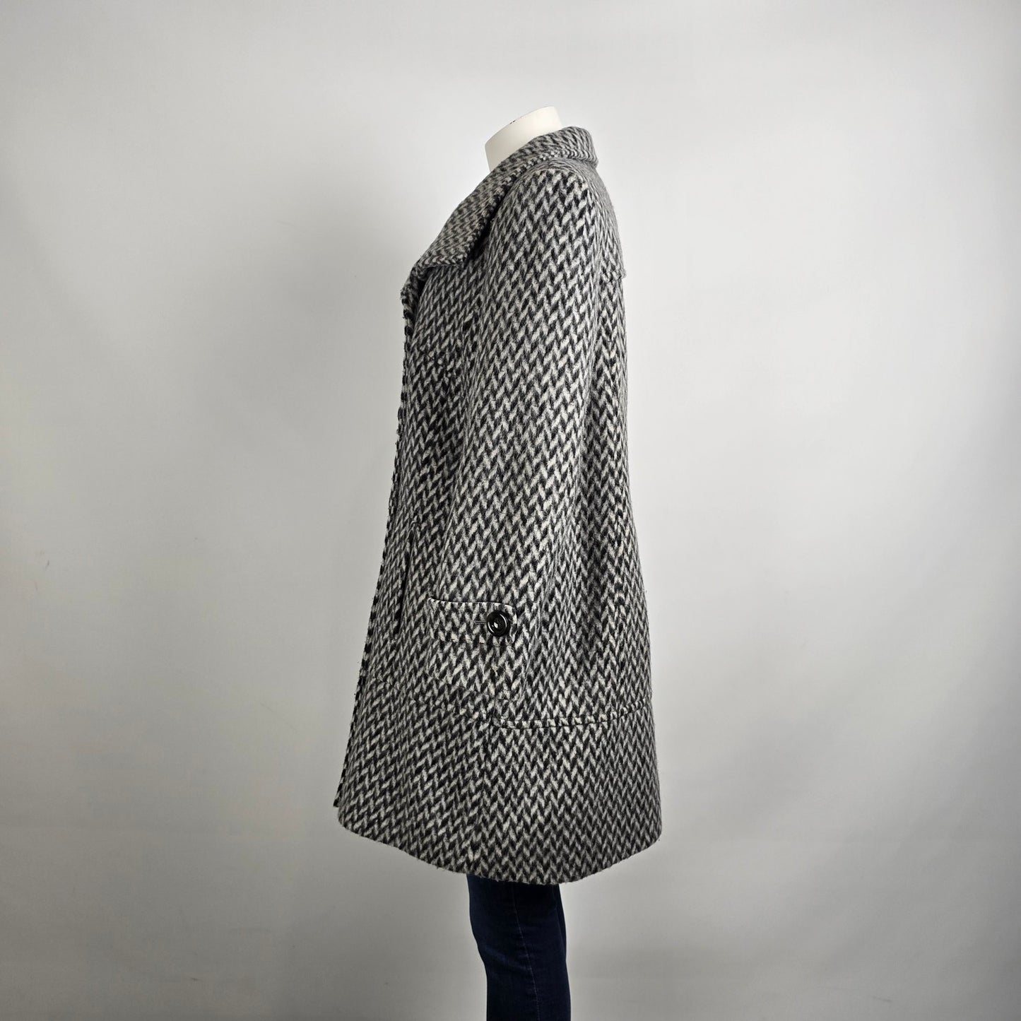 Kenneth Cole Grey Wool Pea Coat Size XL