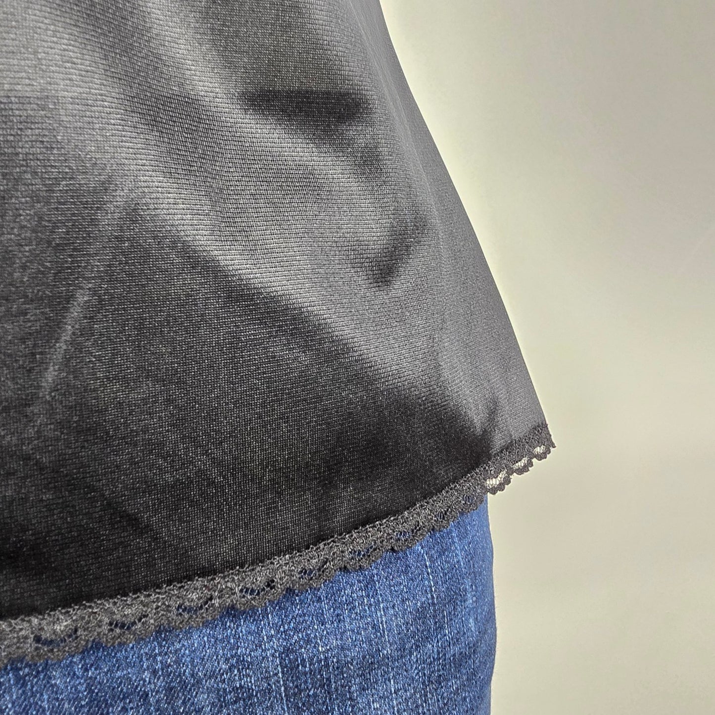 Vintage Eaton Vanity Fair Black Lingerie Top Size S/M