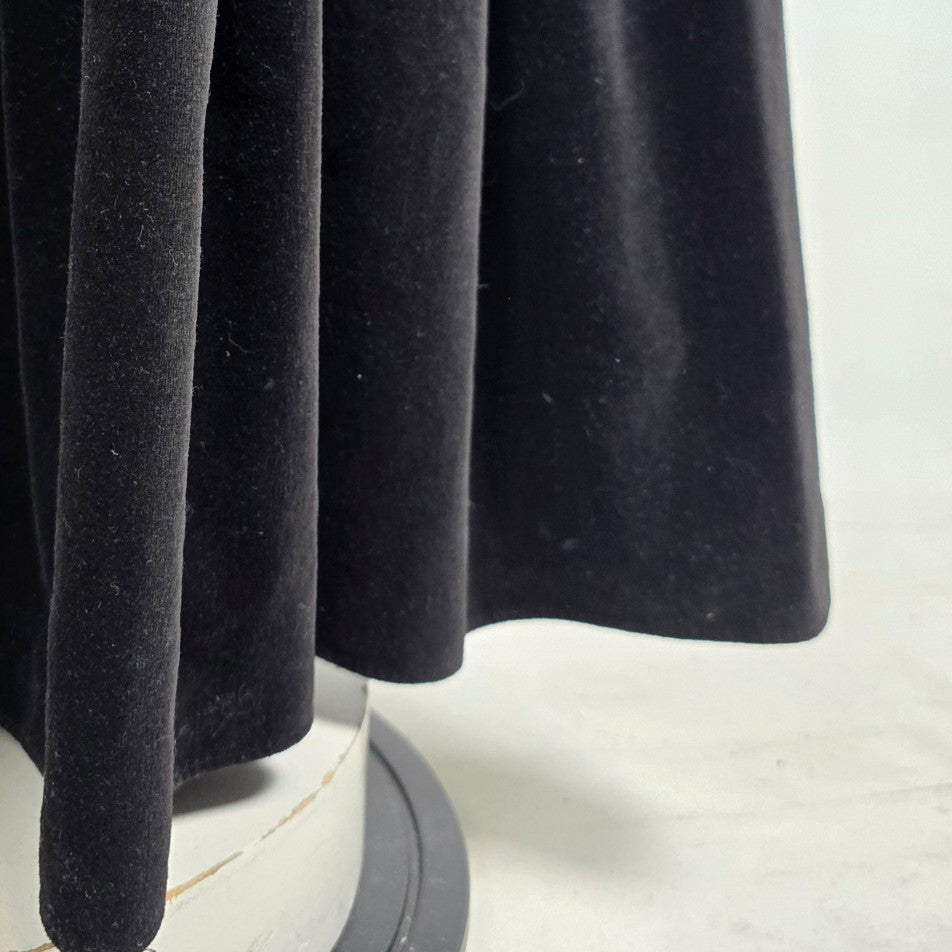 Vintage Black Velvet Overall Long Maxi Dress Size S/M