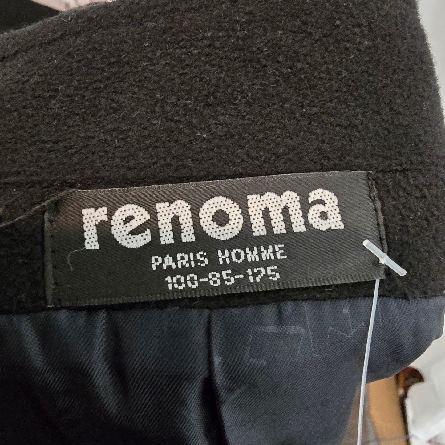 Renoma Paris Black Button Up Pea Coat Size M