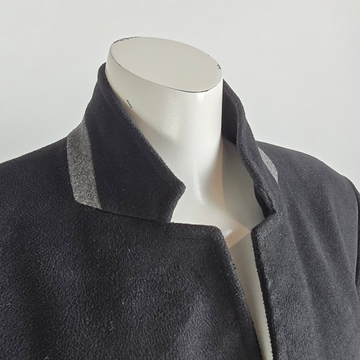 Renoma Paris Black Button Up Pea Coat Size M