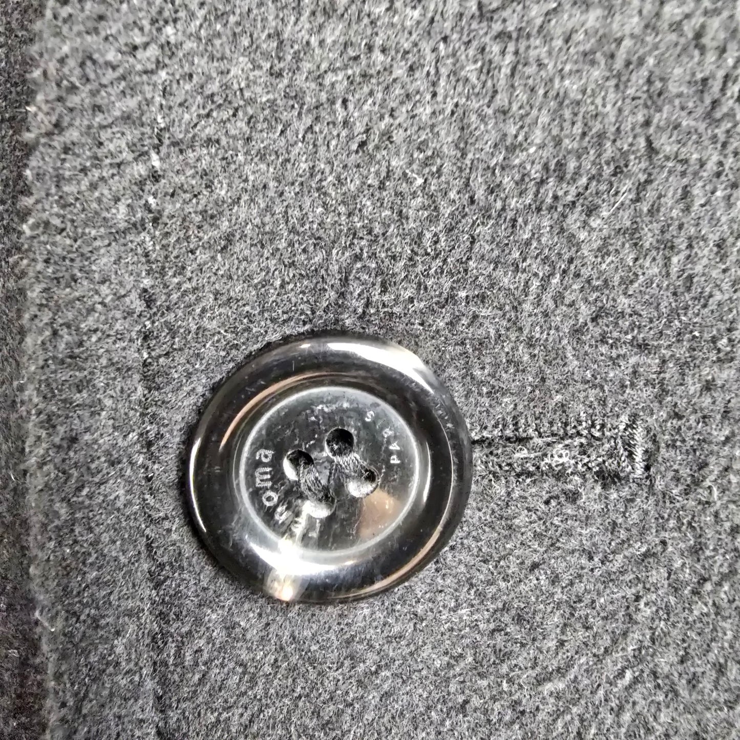 Renoma Paris Black Button Up Pea Coat Size M