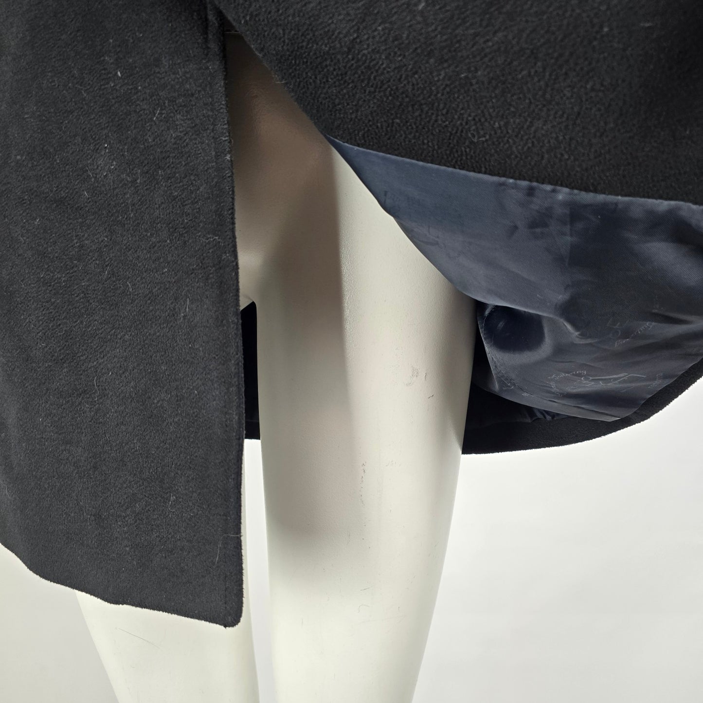 Renoma Paris Black Button Up Pea Coat Size M