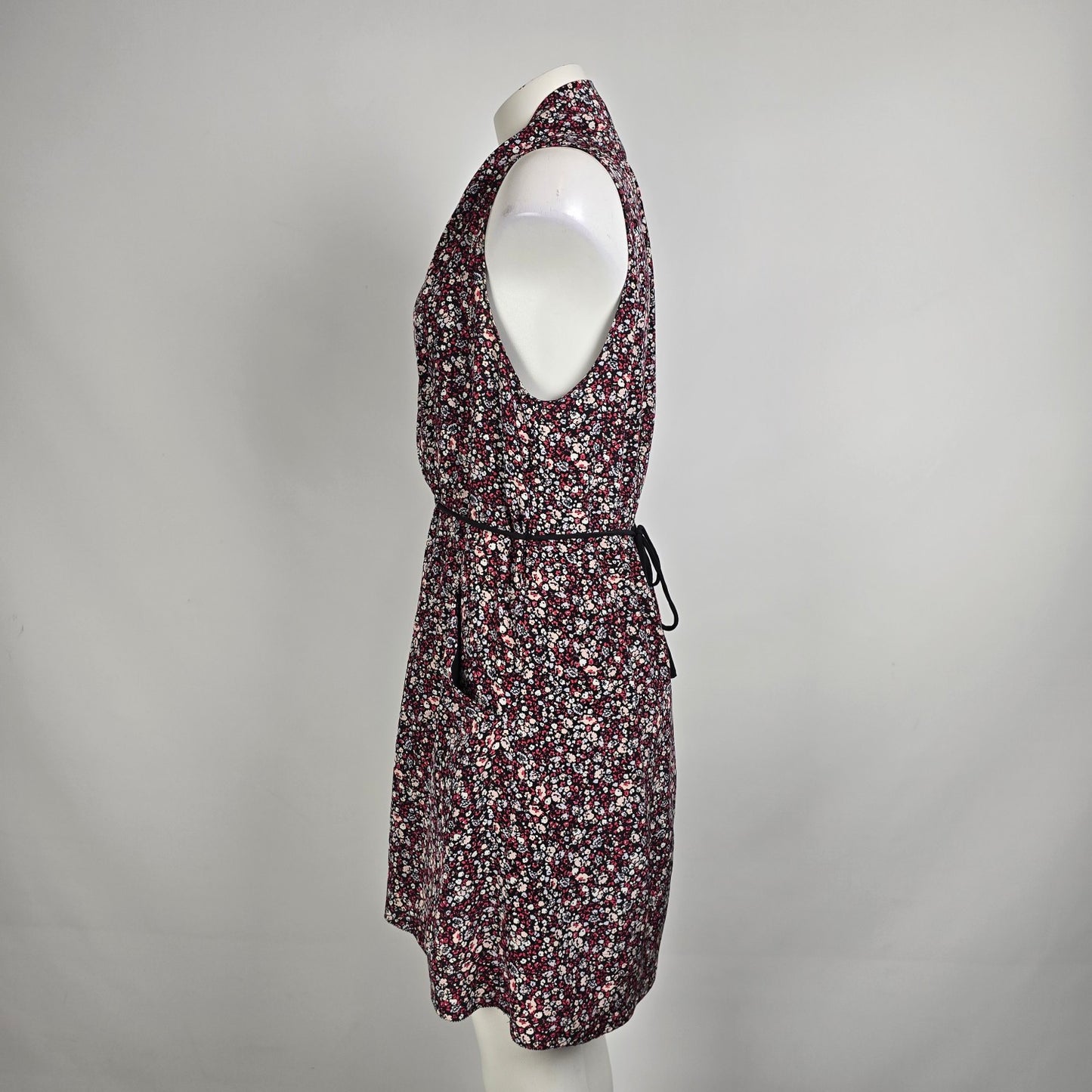 Aritzia Wilfred Silk Pink Floral Print Mini Dress Size M