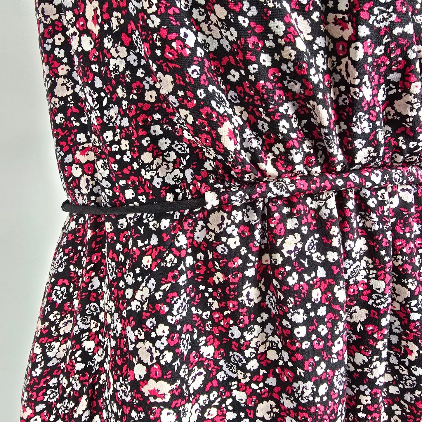 Aritzia Wilfred Silk Pink Floral Print Mini Dress Size M