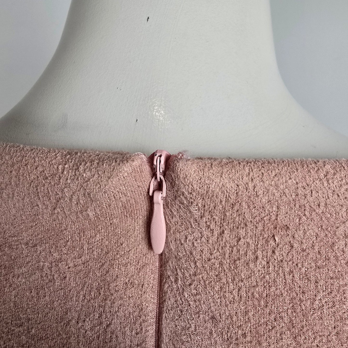 joh Pink Faux Suede Fringe Midi Dress Size M