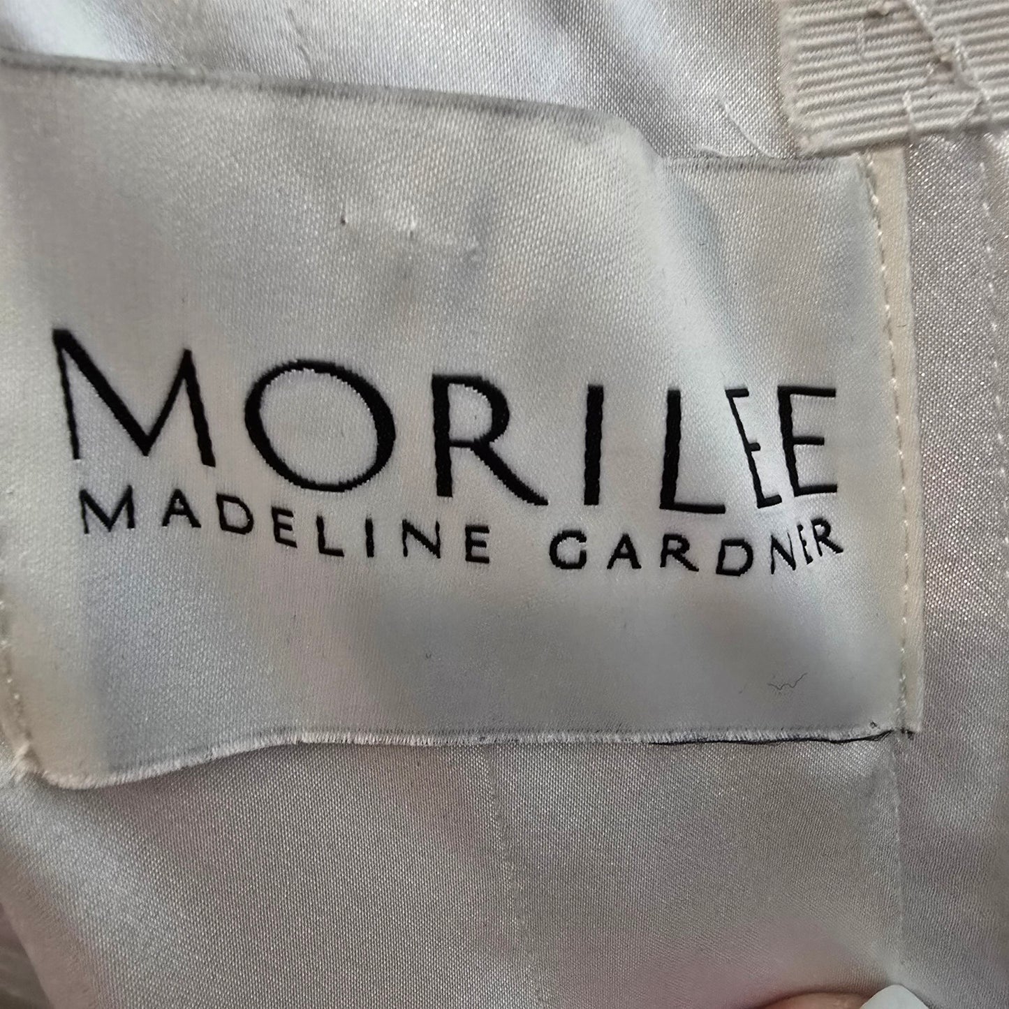 Mori Lee White Lace Overlay Wedding Dress Size 10