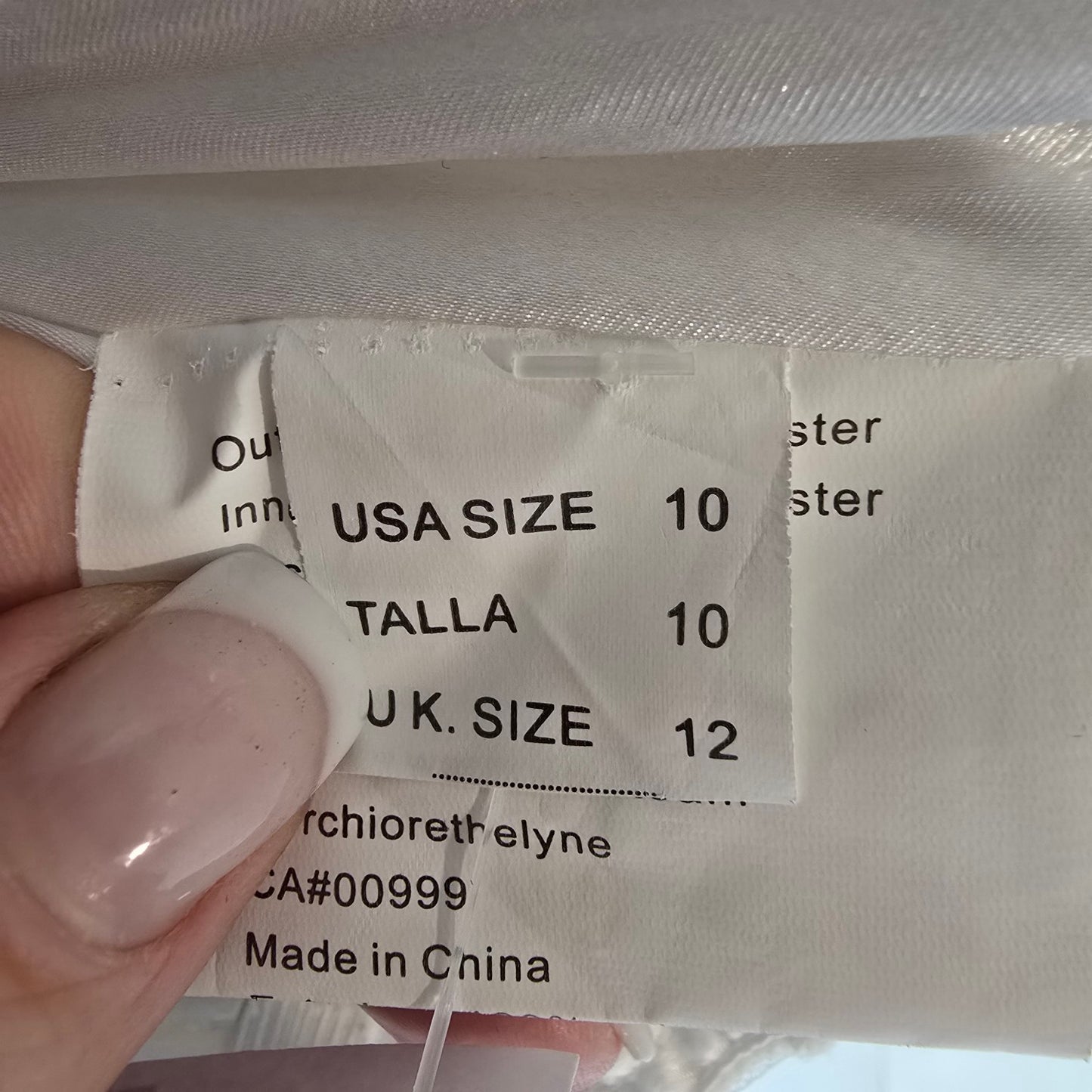 Mori Lee White Lace Overlay Wedding Dress Size 10