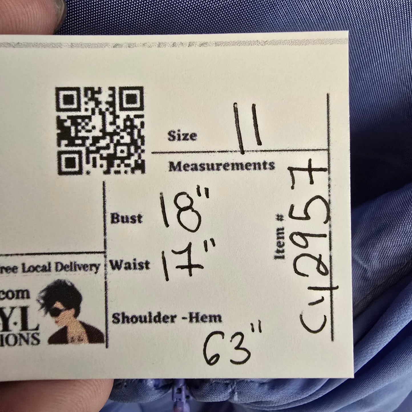 Vintage Reitmans Blue Chiffon Overlay Maxi Event Dress Size 11