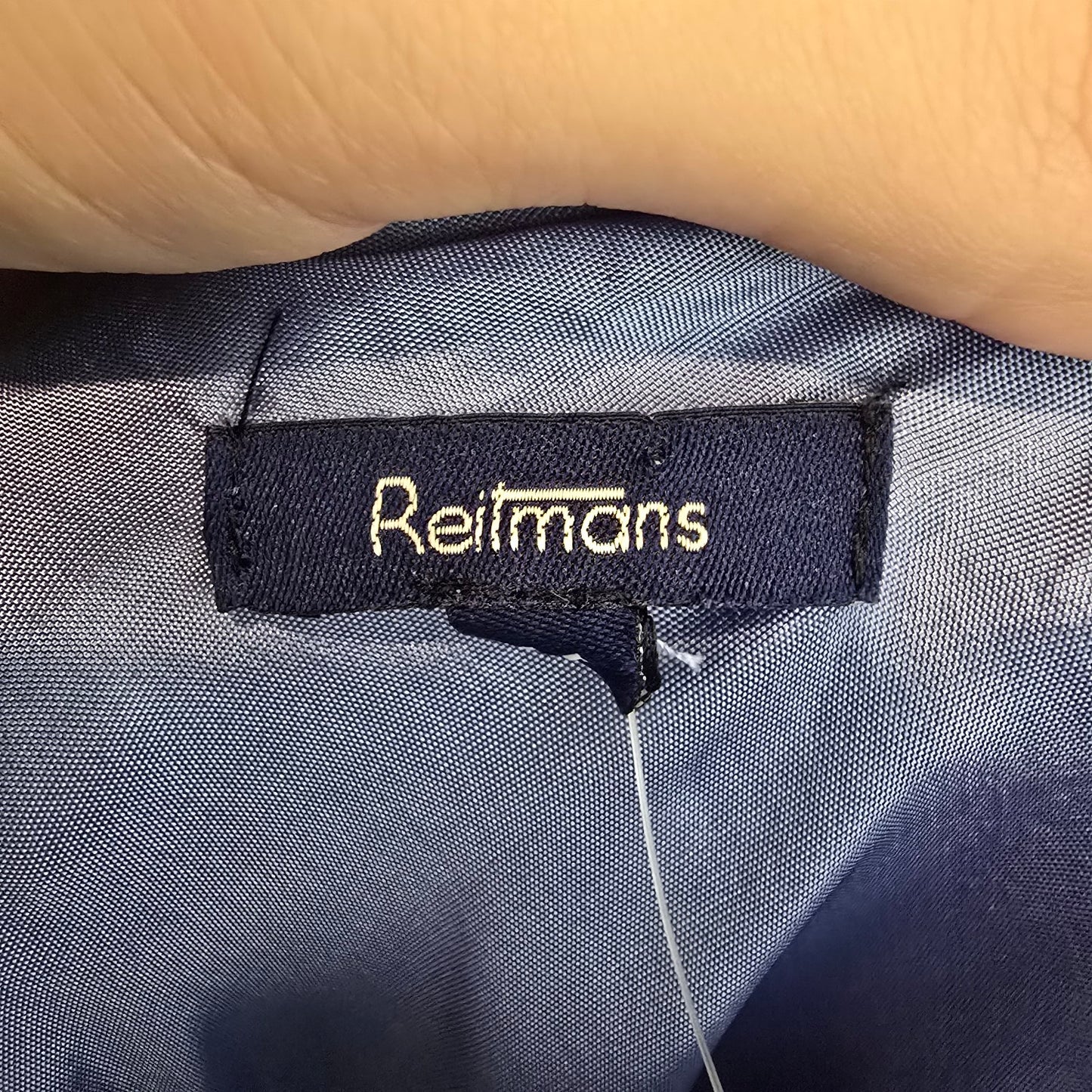 Vintage Reitmans Blue Chiffon Overlay Maxi Event Dress Size 11