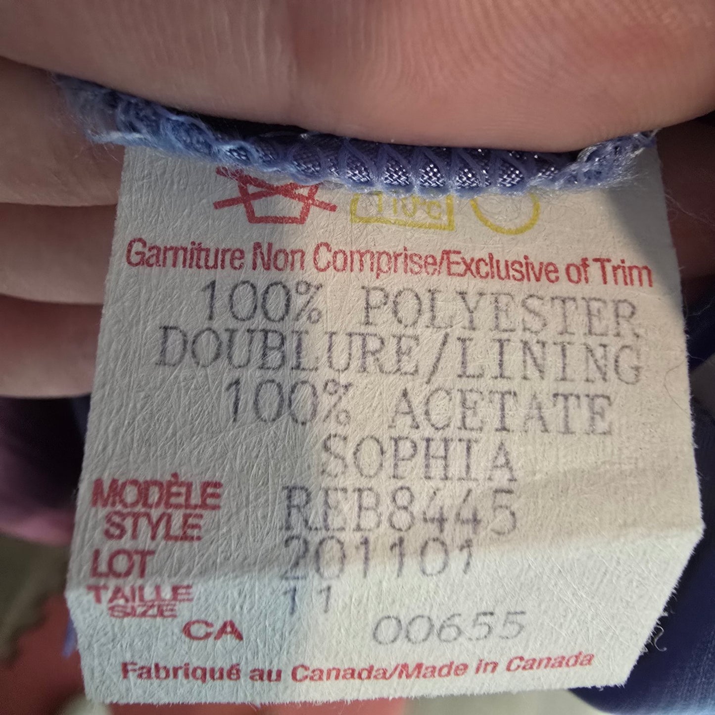 Vintage Reitmans Blue Chiffon Overlay Maxi Event Dress Size 11